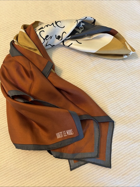 Robert Lee Morris Accessories - Robert Lee Morris Rust Brown & Gray Scarf